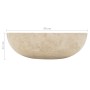 Lavabo 40x12 cm mármol color crema de vidaXL, Lavabos - Ref: Foro24-142775, Precio: 137,12 €, Descuento: %