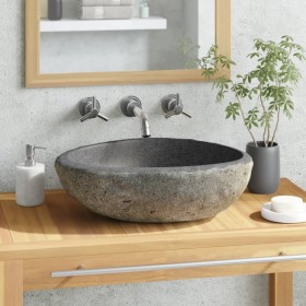 Lavabo de piedra de río ovalado 29-38 cm de vidaXL, Lavabos - Ref: Foro24-146212, Precio: 86,99 €, Descuento: %