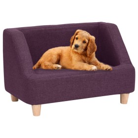 Burgundy linen dog sofa 60x37x39 cm by vidaXL, Beds for dogs - Ref: Foro24-171137, Price: 80,99 €, Discount: %