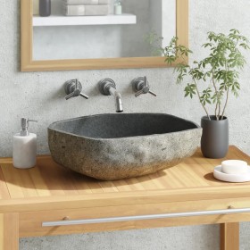 Lavabo ovalado piedra de río (45-53)x(34-41) cm de vidaXL, Lavabos - Ref: Foro24-146214, Precio: 118,86 €, Descuento: %