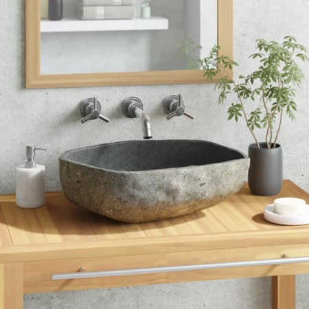 Oval river stone sink (45-53)x(34-41) cm by vidaXL, Sinks - Ref: Foro24-146214, Price: 119,92 €, Discount: %