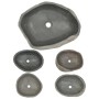 Lavabo ovalado piedra de río (45-53)x(34-41) cm de vidaXL, Lavabos - Ref: Foro24-146214, Precio: 119,92 €, Descuento: %