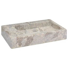 Lavabo gris mármol 58x39x10 cm de vidaXL, Lavabos - Ref: Foro24-149161, Precio: 184,99 €, Descuento: %