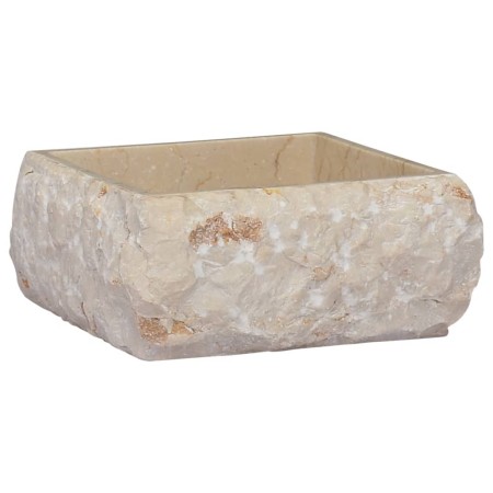 Cream marble sink 30x30x13 cm by vidaXL, Sinks - Ref: Foro24-149174, Price: 132,41 €, Discount: %