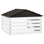 Caseta de cortacésped robótico blanco y negro 78x74x54 cm abeto de vidaXL, Fundas para cortadoras de césped - Ref: Foro24-315...