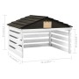 Caseta de cortacésped robótico blanco y negro 78x74x54 cm abeto de vidaXL, Fundas para cortadoras de césped - Ref: Foro24-315...