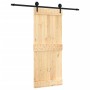 Puerta corredera con herrajes madera maciza de pino 85x210 cm de vidaXL, Puertas - Ref: Foro24-3203232, Precio: 171,20 €, Des...