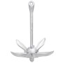 Folding anchor with silver malleable iron rope 8 kg by vidaXL, Anchors - Ref: Foro24-94278, Price: 86,64 €, Discount: %