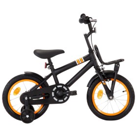 Children's bicycle and front luggage rack 14" black and orange by vidaXL, bikes - Ref: Foro24-92189, Price: 148,99 €, Discoun...