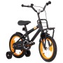 Kinderfahrrad und Frontgepäckträger 14" schwarz und orange von vidaXL, Fahrräder - Ref: Foro24-92189, Preis: 148,44 €, Rabatt: %