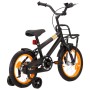 Kinderfahrrad und Frontgepäckträger 14" schwarz und orange von vidaXL, Fahrräder - Ref: Foro24-92189, Preis: 148,44 €, Rabatt: %