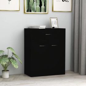 Aparador de madera contrachapada negro 60x30x75 cm de vidaXL, Aparadores - Ref: Foro24-800712, Precio: 80,24 €, Descuento: %