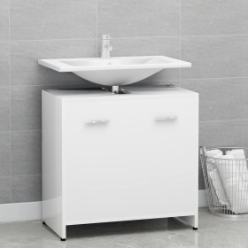 Armario de baño madera contrachapada blanco 60x33x61 cm de vidaXL, Muebles de baño - Ref: Foro24-802570, Precio: 46,72 €, Des...