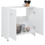 Weißer Badezimmerschrank aus Sperrholz, 60 x 33 x 61 cm von vidaXL, Badezimmermöbel - Ref: Foro24-802570, Preis: 46,89 €, Rab...