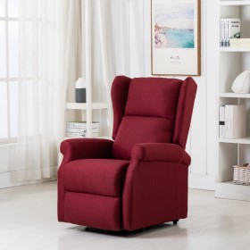 Sillón elevable tela rojo tinto de vidaXL, Sillones - Ref: Foro24-289733, Precio: 381,99 €, Descuento: %