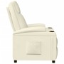 Sillón reclinable de cuero sintético blanca crema de vidaXL, Sillones - Ref: Foro24-321305, Precio: 232,89 €, Descuento: %