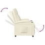 Sillón reclinable de cuero sintético blanca crema de vidaXL, Sillones - Ref: Foro24-321305, Precio: 232,89 €, Descuento: %