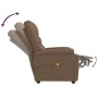 Brown fabric electric massage chair by vidaXL, Electric massage chairs - Ref: Foro24-321230, Price: 181,99 €, Discount: %