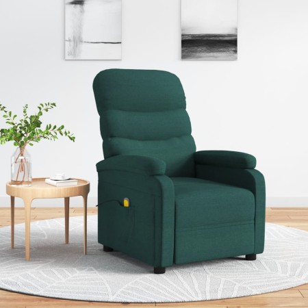 Sillón de masaje de tela verde oscuro de vidaXL, Sillones de masaje eléctricos - Ref: Foro24-321232, Precio: 238,94 €, Descue...