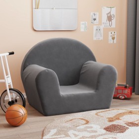 Anthrazitgraues weiches Plüsch-Kindersofa von vidaXL, Baby- und Kleinkindmöbel - Ref: Foro24-341763, Preis: 36,99 €, Rabatt: %