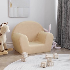 Cremefarbenes Kindersofa aus weichem Plüsch von vidaXL, Baby- und Kleinkindmöbel - Ref: Foro24-341764, Preis: 26,33 €, Rabatt: %