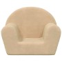 Cremefarbenes Kindersofa aus weichem Plüsch von vidaXL, Baby- und Kleinkindmöbel - Ref: Foro24-341764, Preis: 26,99 €, Rabatt: %