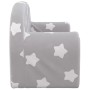 Sofá infantil de 2 plazas gris claro con estrellas felpa suave de vidaXL, Mobiliario para bebés y niños pequeños - Ref: Foro2...