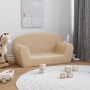 Cremefarbenes 2-Sitzer-Kindersofa aus weichem Plüsch von vidaXL, Baby- und Kleinkindmöbel - Ref: Foro24-341770, Preis: 33,99 ...