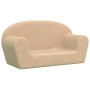 Cremefarbenes 2-Sitzer-Kindersofa aus weichem Plüsch von vidaXL, Baby- und Kleinkindmöbel - Ref: Foro24-341770, Preis: 33,99 ...