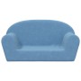 2-Sitzer-Kindersofa aus weichem blauem Plüsch von vidaXL, Baby- und Kleinkindmöbel - Ref: Foro24-341771, Preis: 38,99 €, Raba...