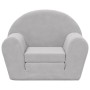 Sofá cama infantil felpa suave gris claro de vidaXL, Mobiliario para bebés y niños pequeños - Ref: Foro24-341774, Precio: 40,...