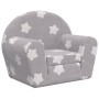 Sofá cama infantil felpa suave gris claro con estrellas de vidaXL, Mobiliario para bebés y niños pequeños - Ref: Foro24-34177...