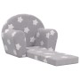 Sofá cama infantil felpa suave gris claro con estrellas de vidaXL, Mobiliario para bebés y niños pequeños - Ref: Foro24-34177...