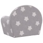 Sofá cama infantil felpa suave gris claro con estrellas de vidaXL, Mobiliario para bebés y niños pequeños - Ref: Foro24-34177...