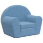 Blaues Kinderschlafsofa aus weichem Plüsch von vidaXL, Baby- und Kleinkindmöbel - Ref: Foro24-341777, Preis: 43,83 €, Rabatt: %