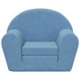 Blaues Kinderschlafsofa aus weichem Plüsch von vidaXL, Baby- und Kleinkindmöbel - Ref: Foro24-341777, Preis: 43,83 €, Rabatt: %