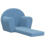 Blaues Kinderschlafsofa aus weichem Plüsch von vidaXL, Baby- und Kleinkindmöbel - Ref: Foro24-341777, Preis: 43,83 €, Rabatt: %