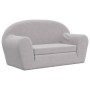 Sofá cama infantil 2 plazas felpa suave gris claro de vidaXL, Mobiliario para bebés y niños pequeños - Ref: Foro24-341780, Pr...