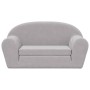 Sofá cama infantil 2 plazas felpa suave gris claro de vidaXL, Mobiliario para bebés y niños pequeños - Ref: Foro24-341780, Pr...