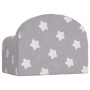 Sofá para niños felpa suave gris claro con estrellas de vidaXL, Mobiliario para bebés y niños pequeños - Ref: Foro24-341785, ...