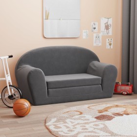 Anthracite Gray Soft Plush 2-Seater Children's Sofa by vidaXL, Baby and Toddler Furniture - Ref: Foro24-341781, Price: 61,99 ...