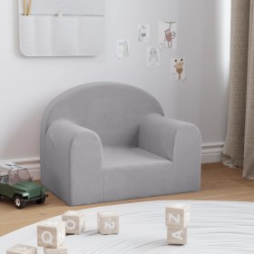 Hellgraues Kindersofa aus weichem Plüsch von vidaXL, Baby- und Kleinkindmöbel - Ref: Foro24-341786, Preis: 27,99 €, Rabatt: %