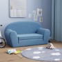 Sofá cama infantil 2 plazas felpa suave azul de vidaXL, Mobiliario para bebés y niños pequeños - Ref: Foro24-341783, Precio: ...