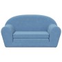 Blue soft plush 2-seater children's sofa bed by vidaXL, Baby and Toddler Furniture - Ref: Foro24-341783, Price: 69,61 €, Disc...