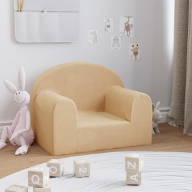 Cremefarbenes Kindersofa aus weichem Plüsch von vidaXL, Baby- und Kleinkindmöbel - Ref: Foro24-341788, Preis: 25,99 €, Rabatt: %