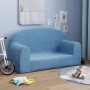 Blaues 2-Sitzer-Kindersofa aus weichem Plüsch von vidaXL, Baby- und Kleinkindmöbel - Ref: Foro24-341795, Preis: 40,85 €, Raba...