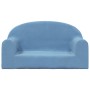 Blaues 2-Sitzer-Kindersofa aus weichem Plüsch von vidaXL, Baby- und Kleinkindmöbel - Ref: Foro24-341795, Preis: 40,99 €, Raba...