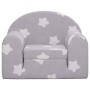 Light gray soft plush children's sofa bed with stars by vidaXL, Baby and Toddler Furniture - Ref: Foro24-341797, Price: 44,13...