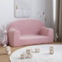 Rosafarbenes 2-Sitzer-Kindersofa aus weichem Plüsch von vidaXL, Baby- und Kleinkindmöbel - Ref: Foro24-341796, Preis: 50,99 €...