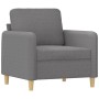 Armchair with stool light gray fabric 60 cm by vidaXL, Sofas - Ref: Foro24-3153587, Price: 183,19 €, Discount: %